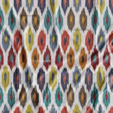Multi Colour Ikat Pattern Digital Printed Fabric For Men's Kurta Shirt